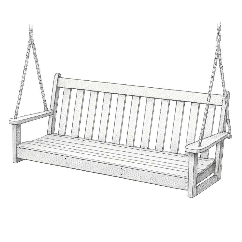 POLYWOOD Vineyard 60" Porch Swing