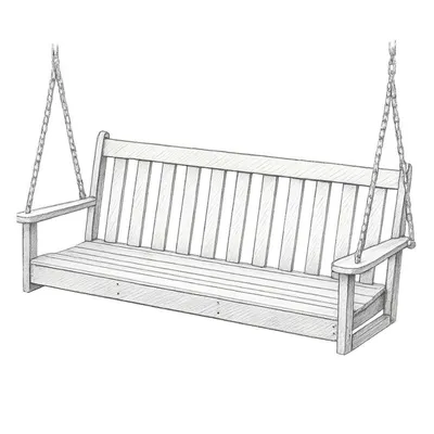 POLYWOOD Vineyard 60" Porch Swing