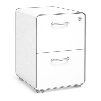 Poppin Stow 2-Drawer File Cabinet