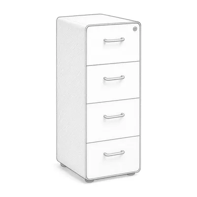 Poppin Stow 4-Drawer Vertical File Cabinet