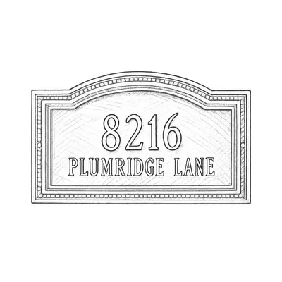 Pottery Barn Arbor Grande Address Wall Plaques (18"W X 10.25"H)