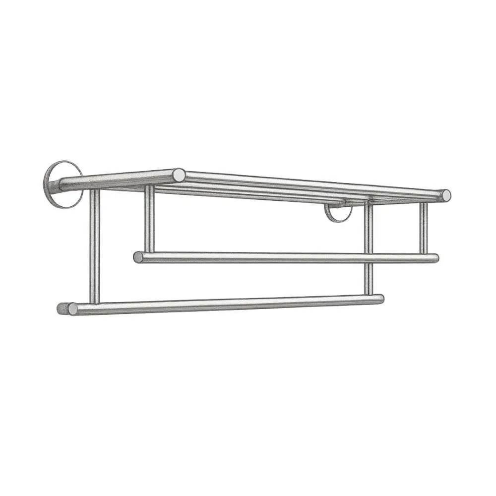 Rejuvenation Riley Train Rack with Double Towel Bars (24")
