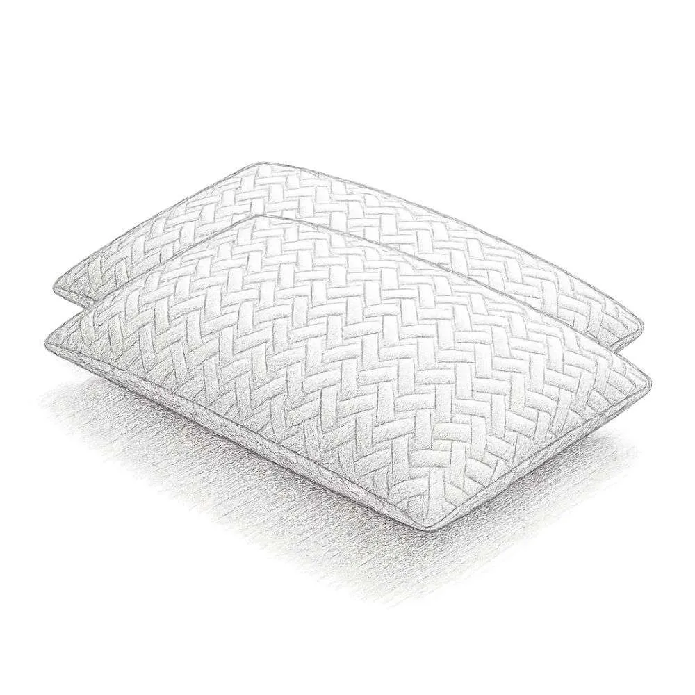 Rest Haven Shredded Memory Foam Bed Pillows (1 Set of 2 Pieces)