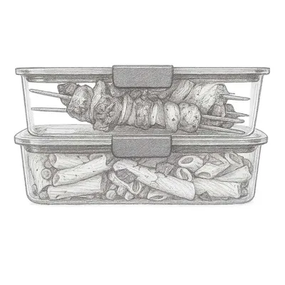 Rubbermaid Brilliance BPA-Free Food Storage Containers with Lids (Set of 2 pieces)