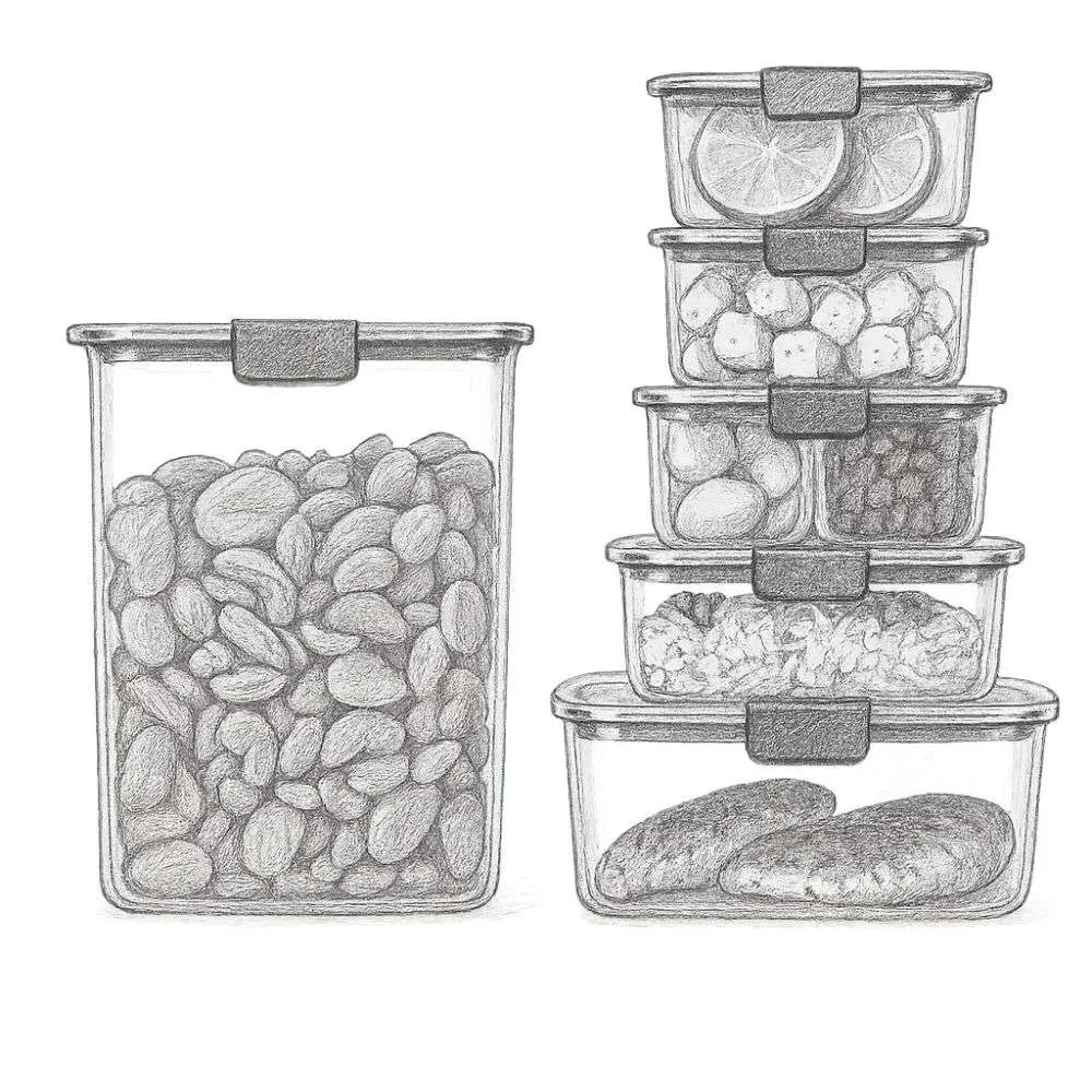 Rubbermaid Brilliance BPA Free Food Storage Containers with Lids (Set of 8 pieces)