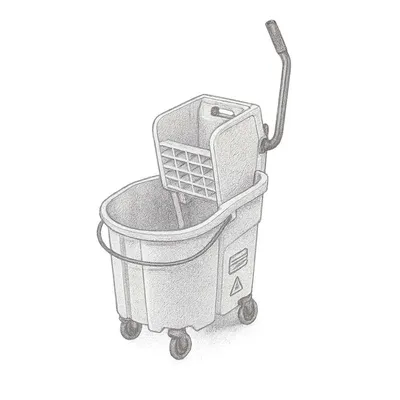 Rubbermaid WaveBrake Side-Press Mop Bucket and Wringer Combo (35 qt)