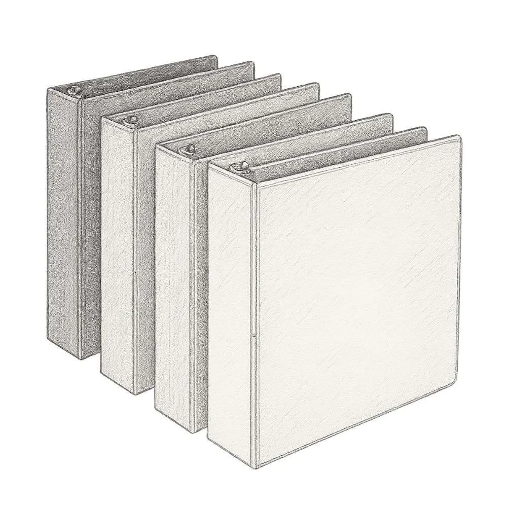 Samsill Plant-Based Durable Round Ring View Binders (Pack of 4)