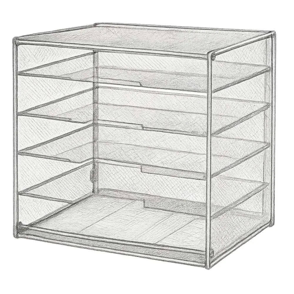 Samstar Mesh Desk Organizer with Vertical File Holder (5 Tier)