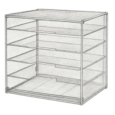 Samstar Mesh Desk Organizer with Vertical File Holder (5 Tier)
