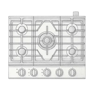 Samsung 30" Smart Gas Cooktop In Black Stainless Steel