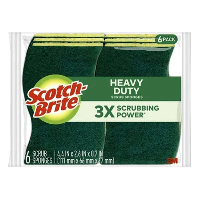 Scotch-Brite Heavy Duty Scrub Sponge (Pack of 6)