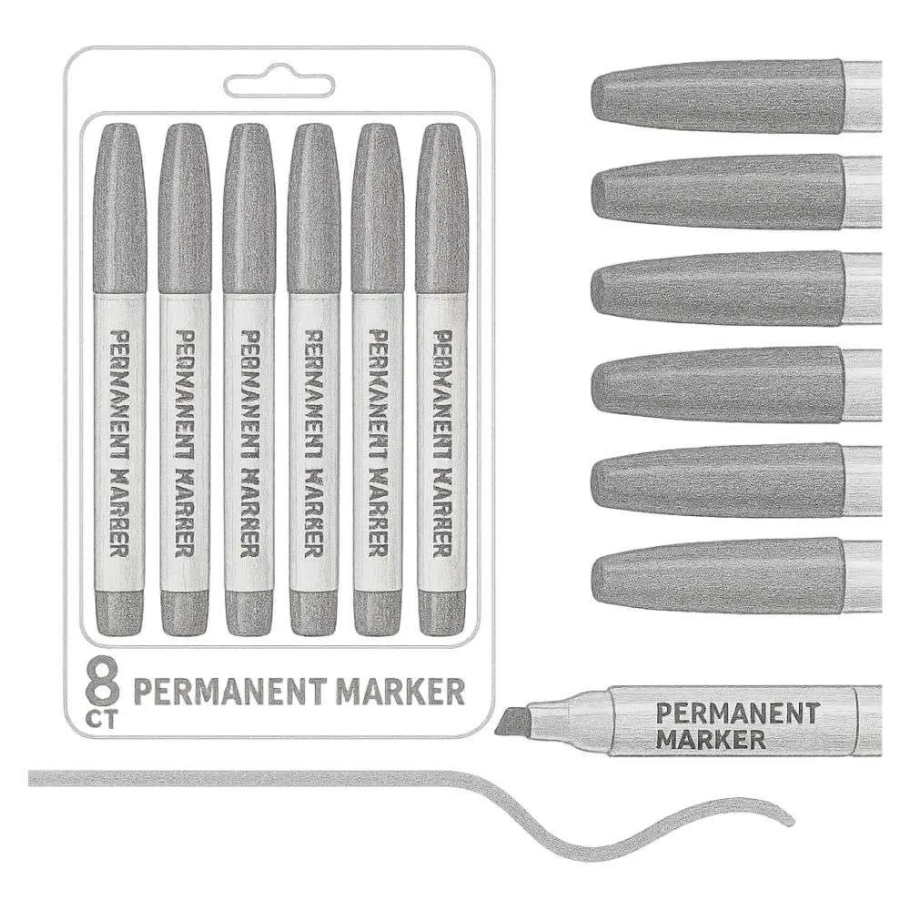 Sharpie Permanent Markers with Chisel Tips (8 Count)
