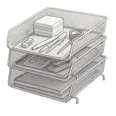Simple Houseware Stackable Desk File Document Letter Tray Organizer (3 Tier)