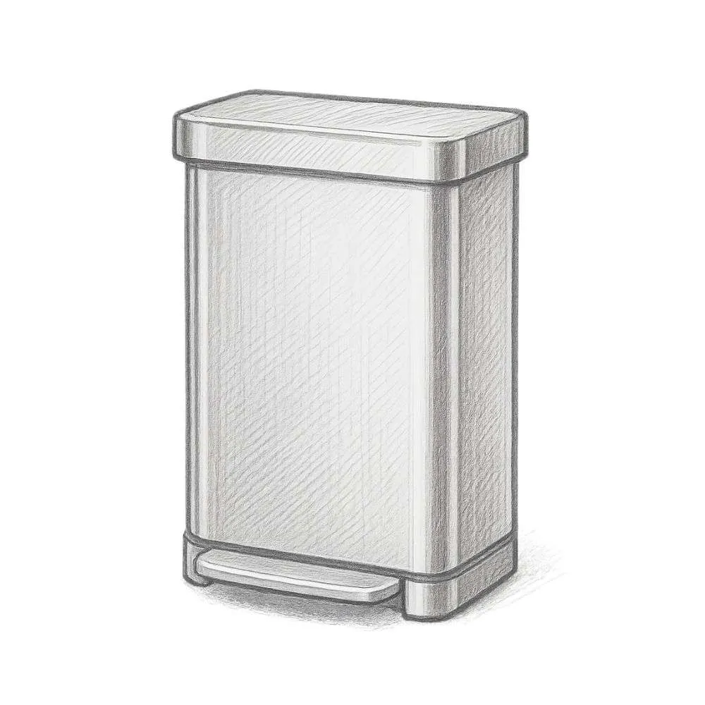 simplehuman Rectangular Step Trash Can (45 liters)