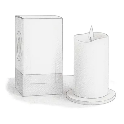 Simply Collected White Pillar Candle