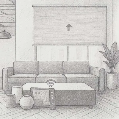 SmartWings Motorized Roller Shades 100% Blackout Linen
