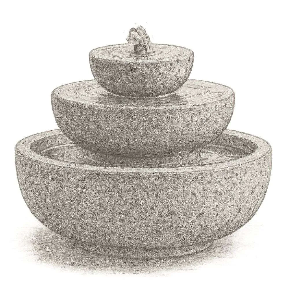 Soothing Company M-Series Platia Cast Stone Tabletop Garden Fountain