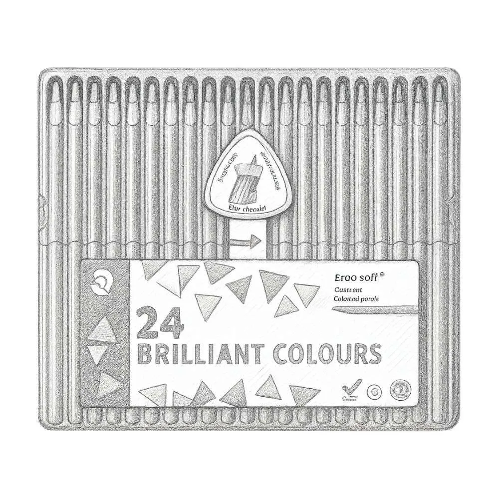 STAEDTLER Ergosoft Colored Pencils in Stand-up Easel Case (Pack of 24)