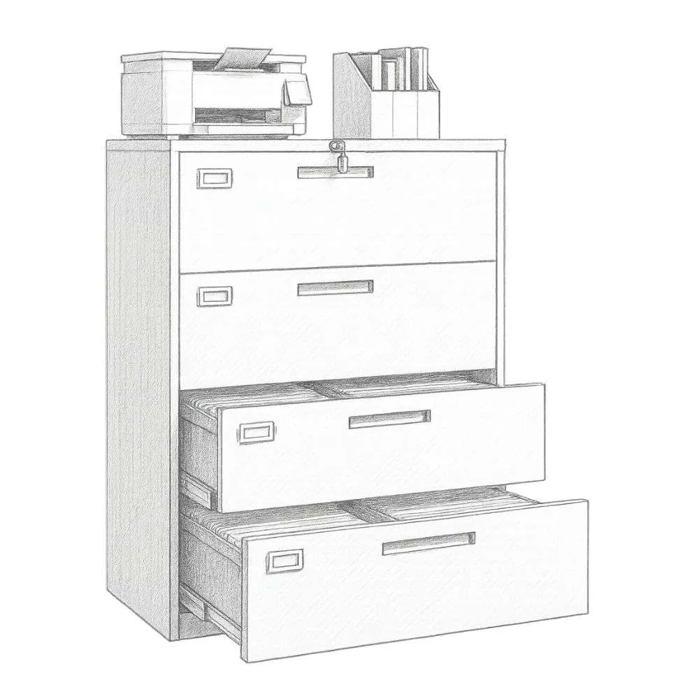 STANI 4 Drawer File Cabinet with Lock