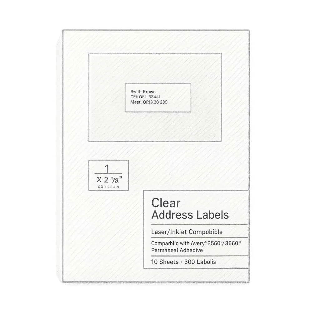 Staples Laser/Inkjet Address Labels (300 labels, 1" x 2.625")