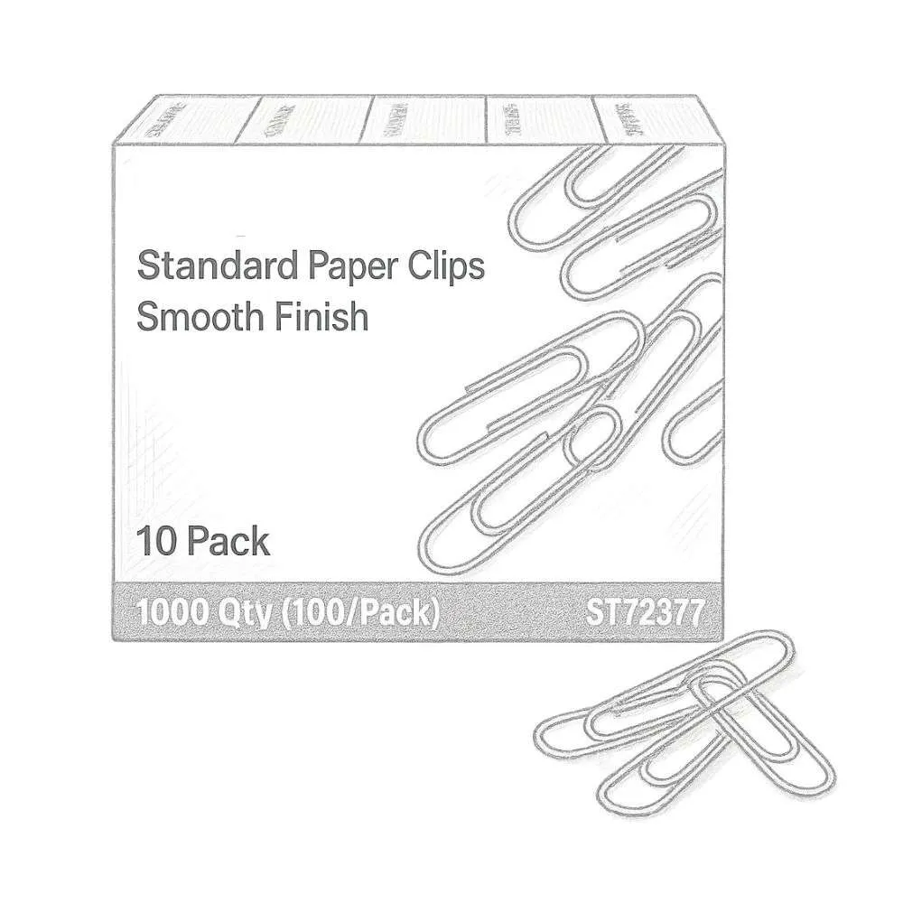Staples Smooth Paper Clips (Pack of 10 boxes)
