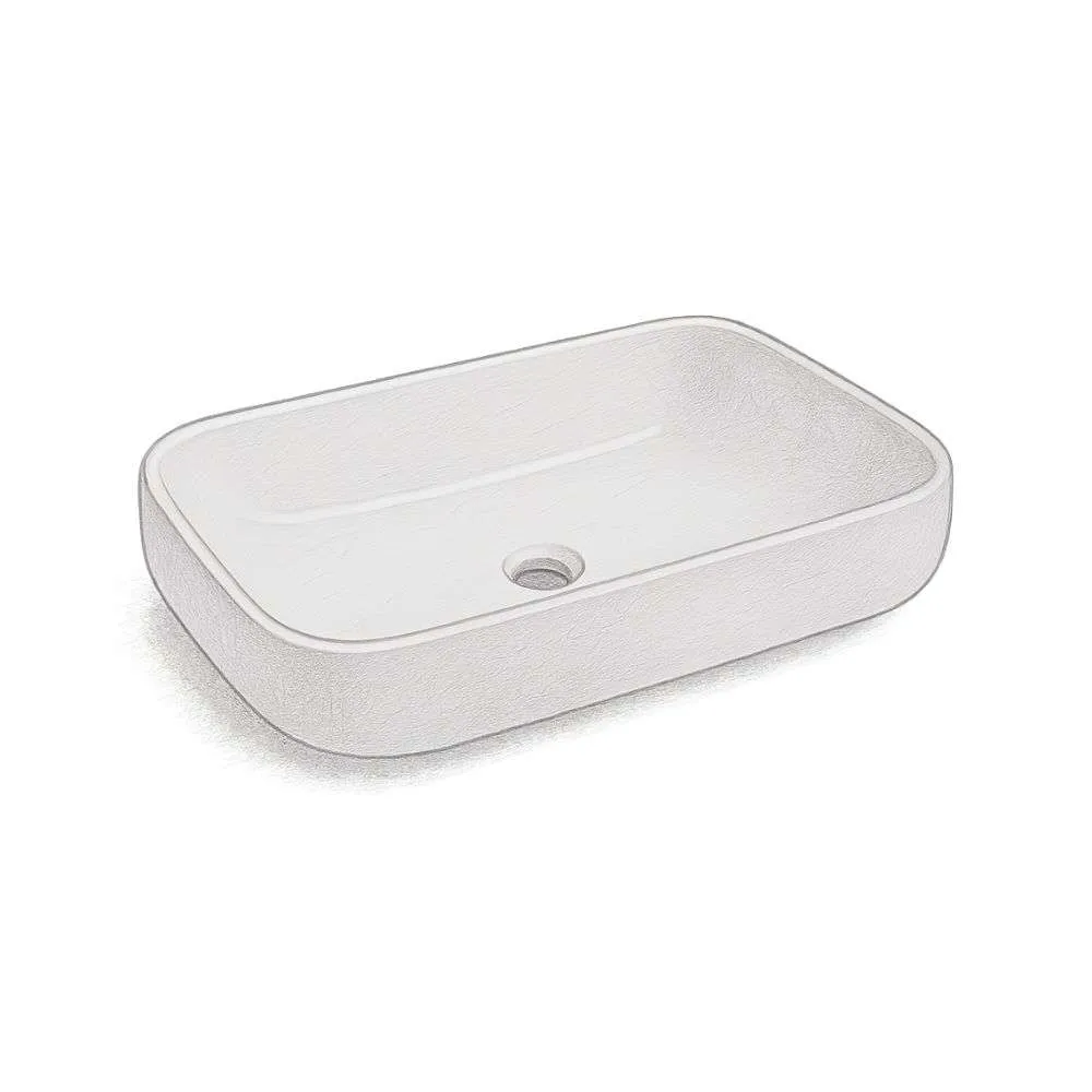Swiss Madison Chateau Rectangle Ceramic Vessel Sink