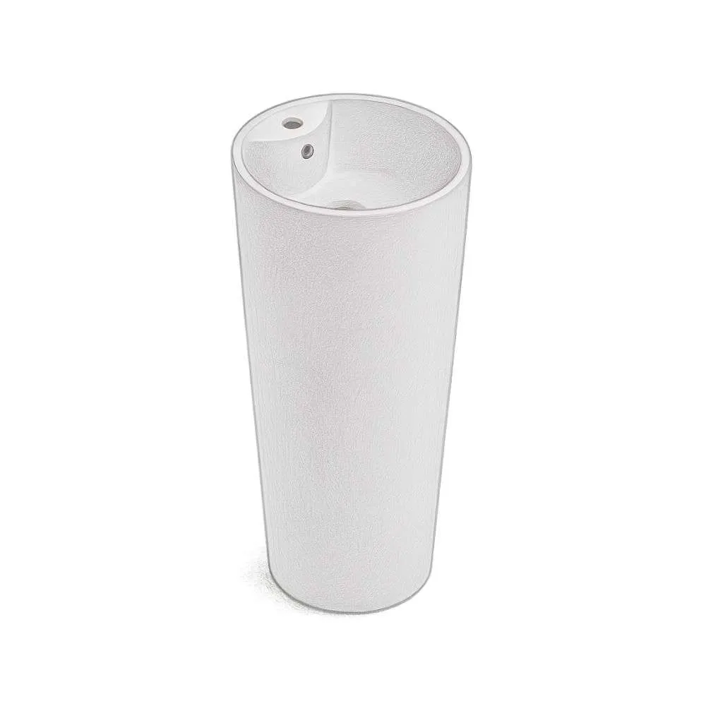 Swiss Madison Monaco Circular Basin Pedestal Sink