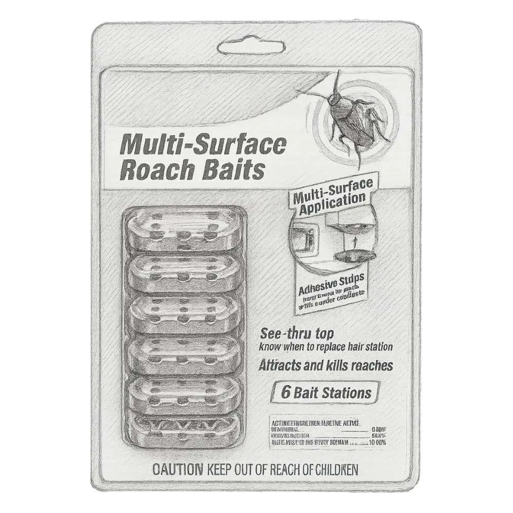 TERRO T500 Indoor Multi-Surface Cockroach Killer (6 Bait Stations)