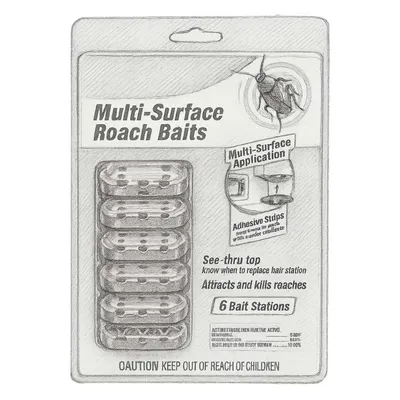 TERRO T500 Indoor Multi-Surface Cockroach Killer (6 Bait Stations)