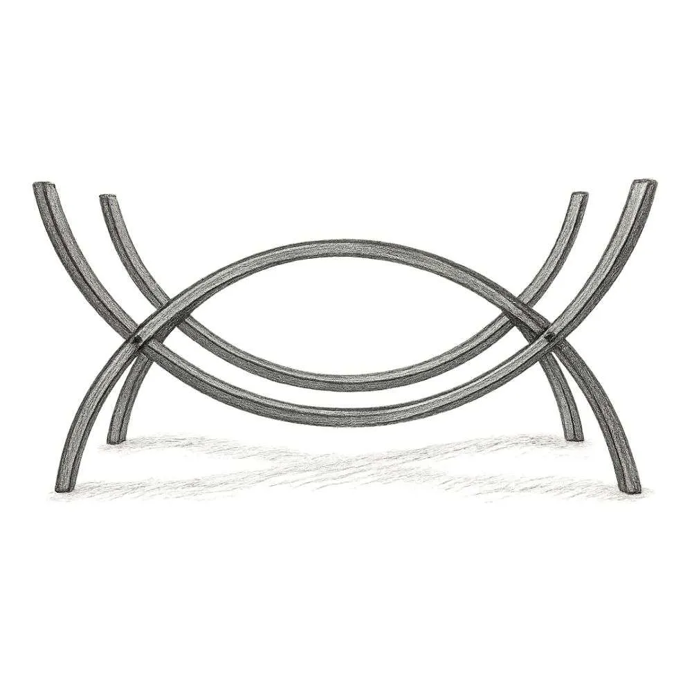 The Woodhaven Crescent Firewood Rack (41" x 22")