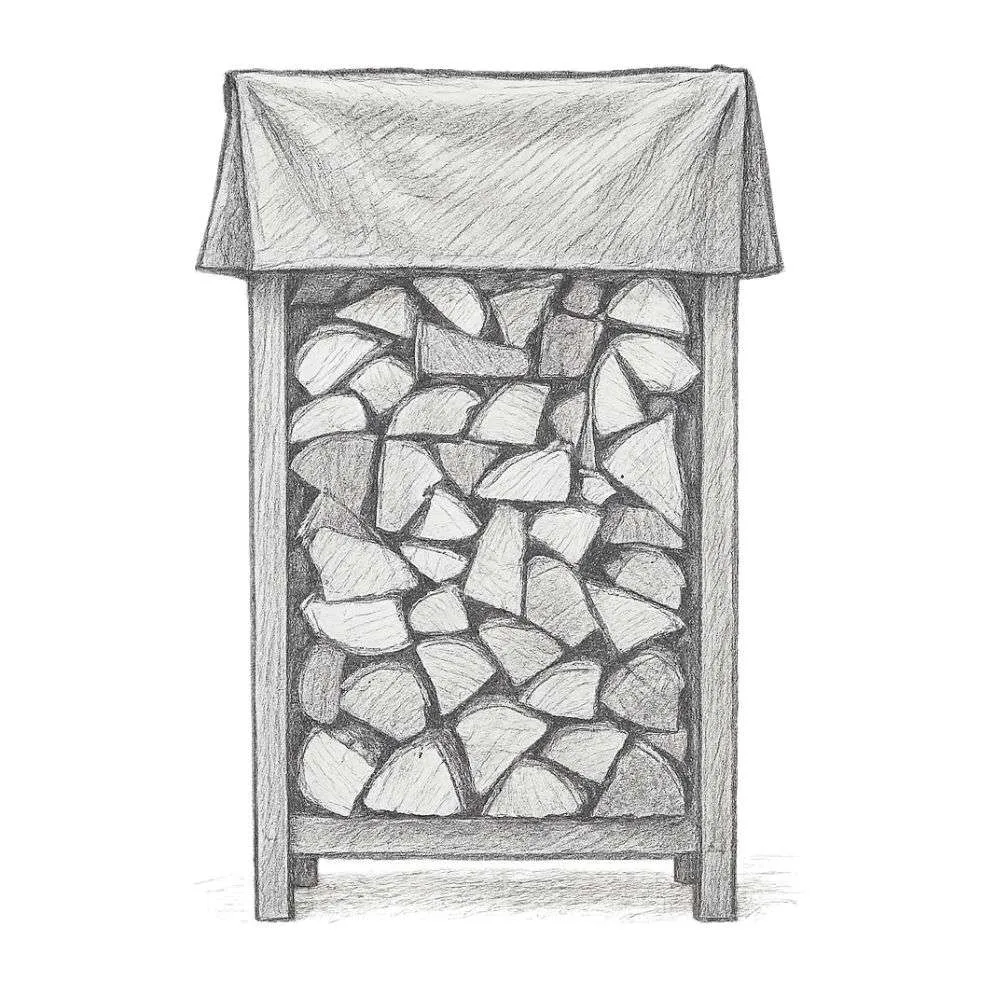 The Woodhaven Firewood Rack and Cover (24" x 48")