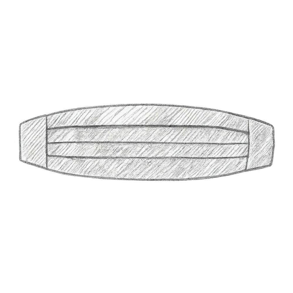 Tie Bar Black Belt Cummerbund