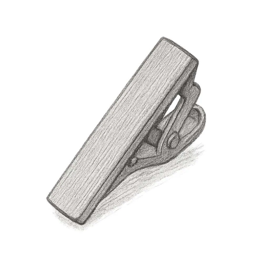 Tie Bar Matte Color Black Tie Clip