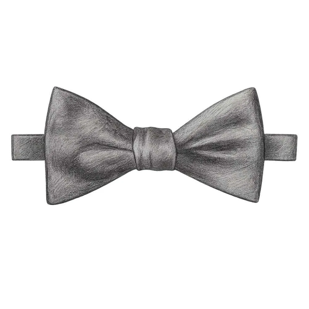 Tie Bar Solid Satin Bow Tie