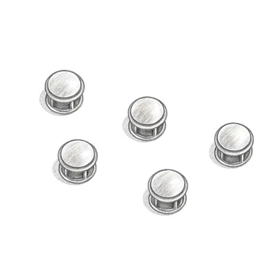 Tie Bar Tuxedo Mother of Pearl Five-Stud Set