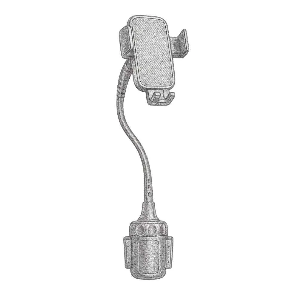 TOPGO Cup Holder Phone Mount Gooseneck Version