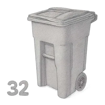 Toter Blackstone Outdoor Trash Can with Lid (32 gal)