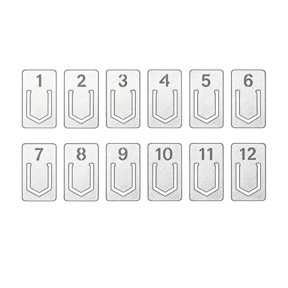 TRAVELER’S TRC Brass Clips Number (Pack of 12 pieces)