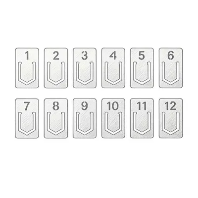 TRAVELER’S TRC Brass Clips Number (Pack of 12 pieces)