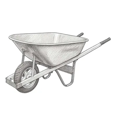 True Temper 6 cu. ft. Wheelbarrow with Steel Handles and Flat Free Tire