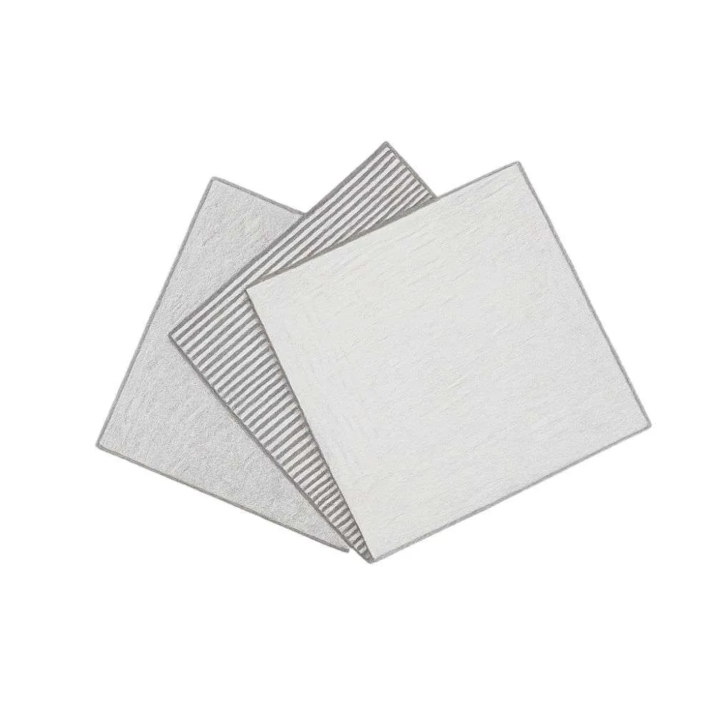 Turnbull & Asser Blue Cotton Handkerchiefs  (Pack of 3)