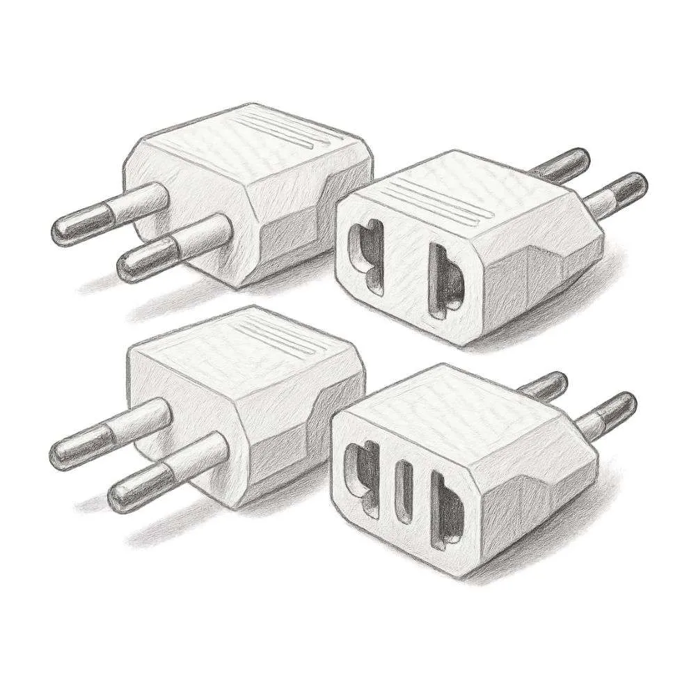 Unidapt European Travel Plug Adapter (Set of 4)