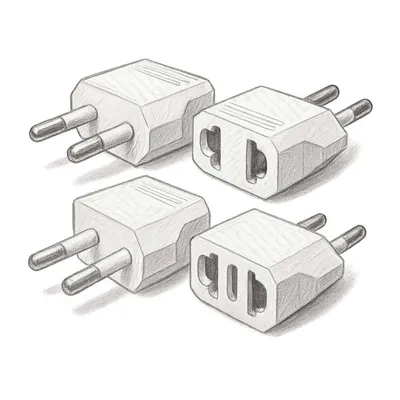 Unidapt European Travel Plug Adapter (Set of 4)