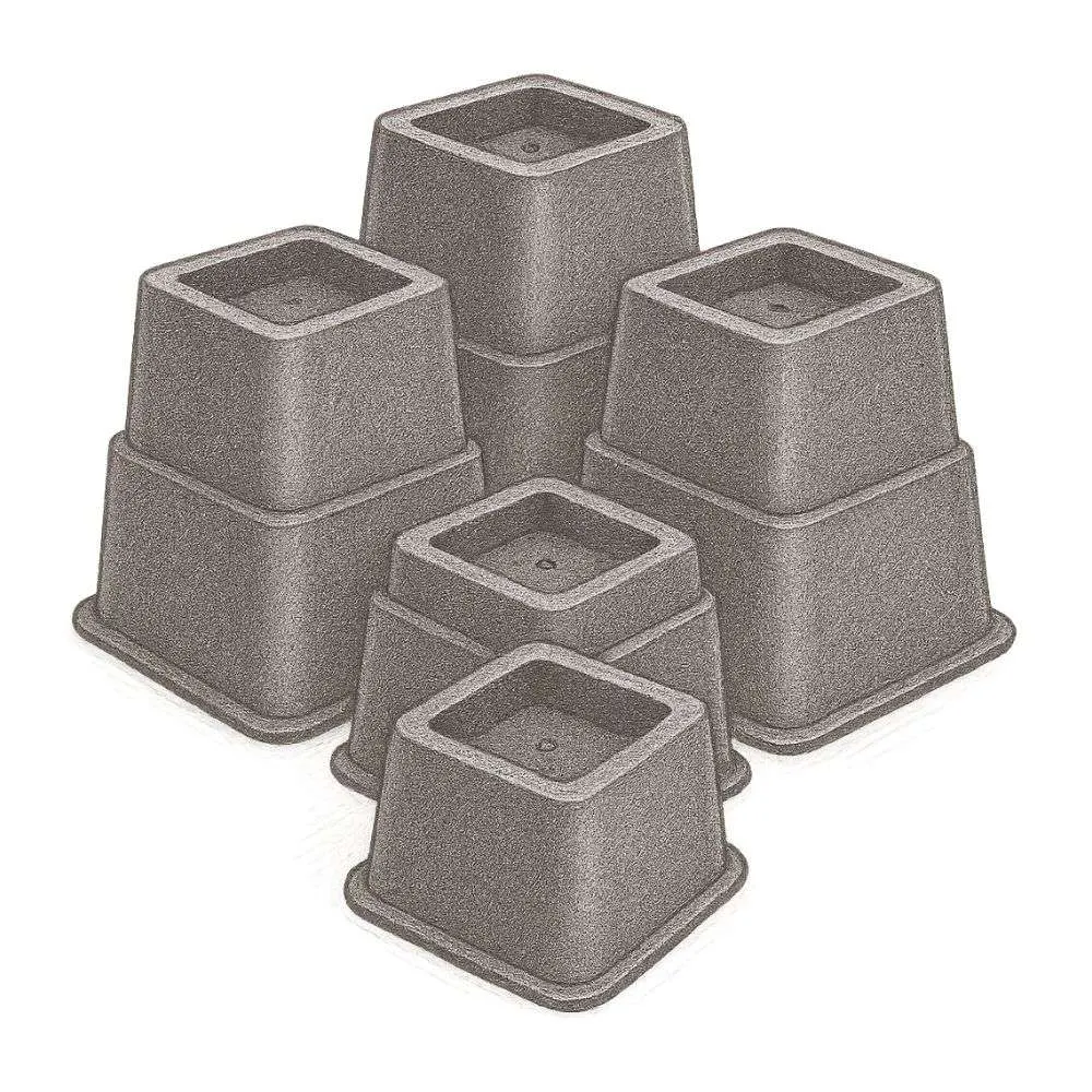 Utopia Deals Adjustable Heavy Duty Furniture Risers (1 Set of 8 Pieces)