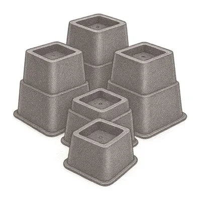 Utopia Deals Adjustable Heavy Duty Furniture Risers (1 Set of 8 Pieces)