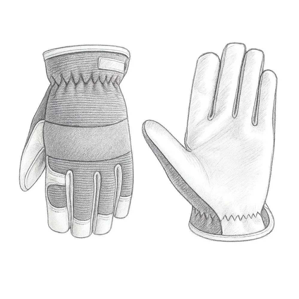 Wells Lamont Women’s HydraHyde® Leather Hybrid Open Cuff Gloves