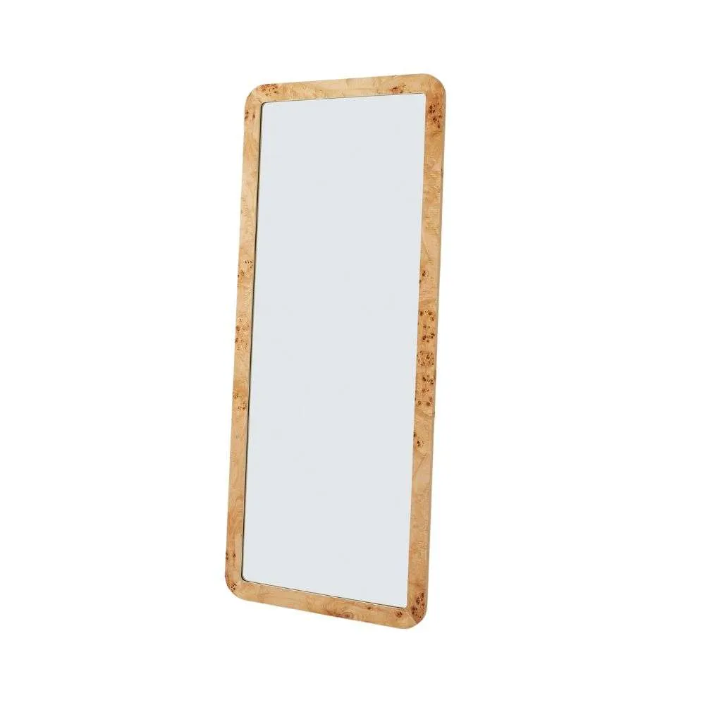 West Elm Burled Wood Floor Mirror