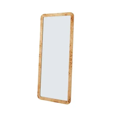 West Elm Burled Wood Floor Mirror