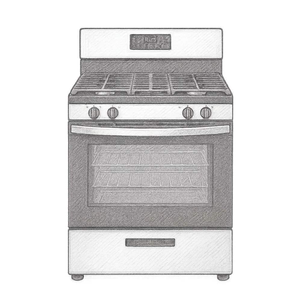 Whirlpool 5.1 Cu. Ft. Gas Range with Broiler Drawer