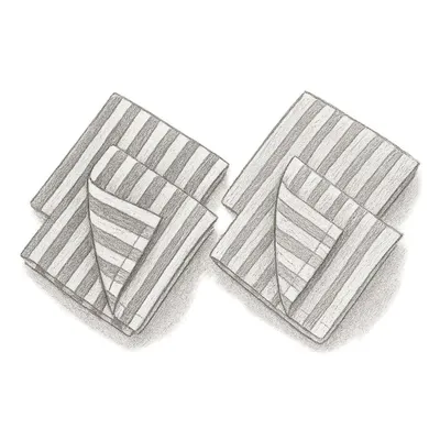 Williams Sonoma Classic Stripe Towels Set of 4